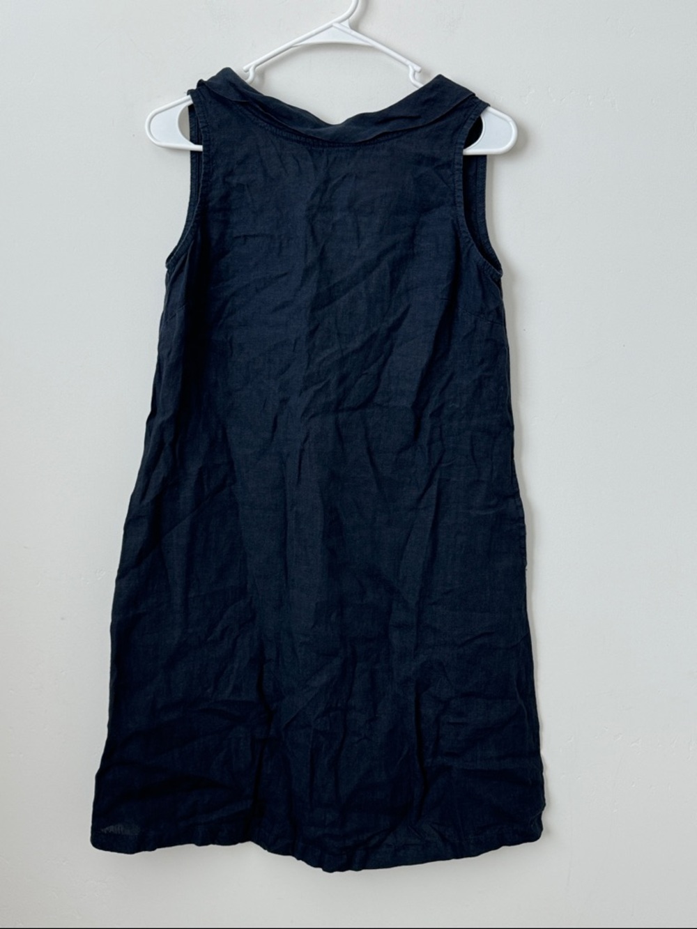 Haris Cotton 100% Linen Blue Mini Dress Size: XS